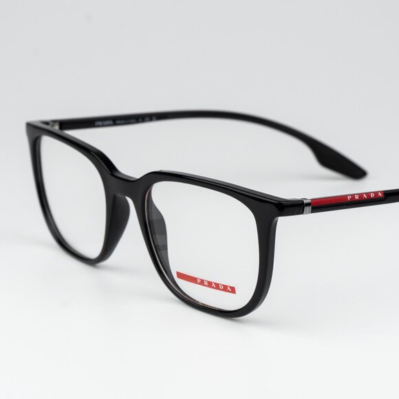 Prada Linea Rossa Men Eyeglasses Black Square Pilot Men PS01OV 1AB1O1 BRAND NEW - Picture 5 of 9